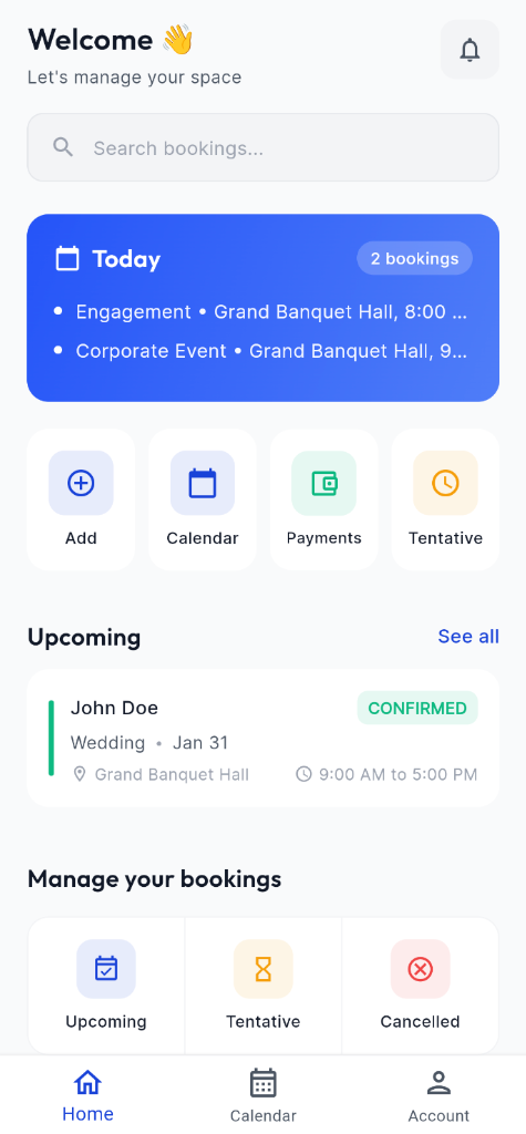 Venura App Interface
